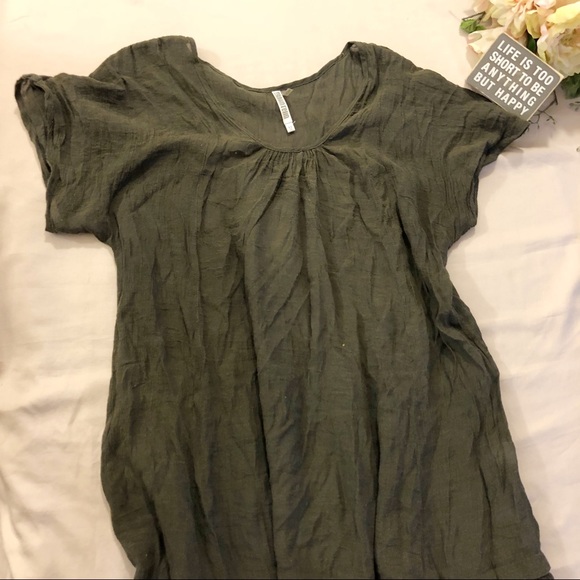 Monoreno Olive Green Dress Size M - Picture 2 of 6